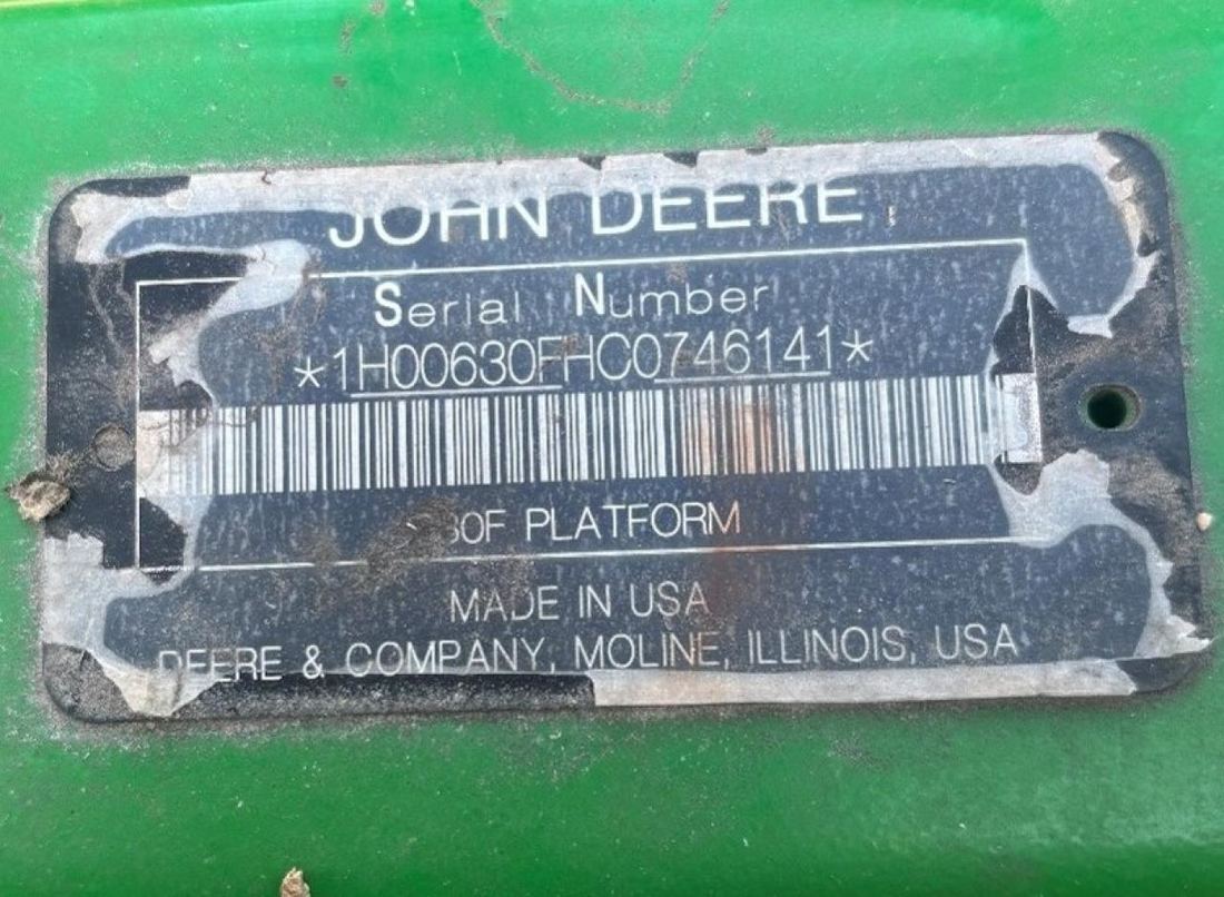 2012 JOHN DEERE 630F